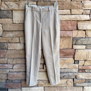 H&M beige Regular Elastic Waist Ankle length slacks pants Women 8 NWT